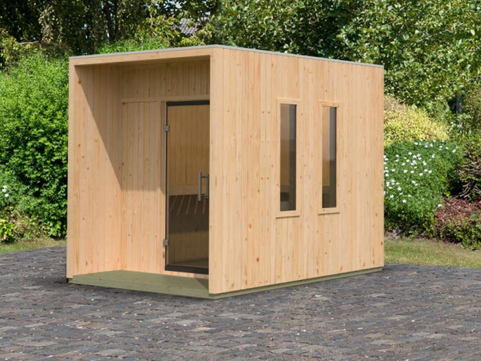 Karibu Saunahaus Laguna natur,73 mm -ohne Ofen