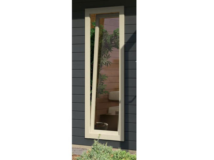 Karibu Saunahaus Mainburg 3 Set B ohne Ofen terragrau