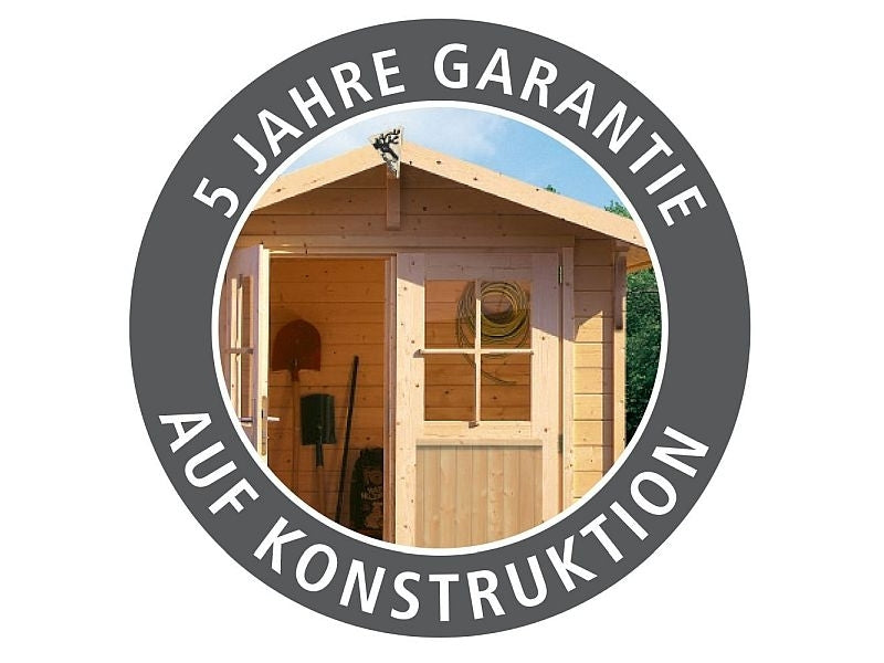 Karibu Saunahaus Mainburg 5 Set A terragrau- 9 kW Ofen ext. Strg