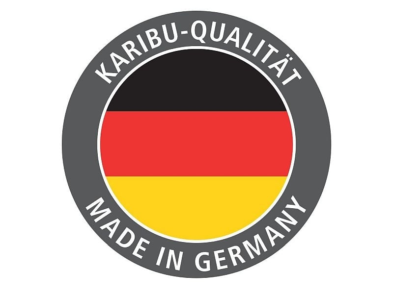 Karibu Saunahaus Mainburg 5 Set A terragrau- 9 kW Ofen ext. Strg