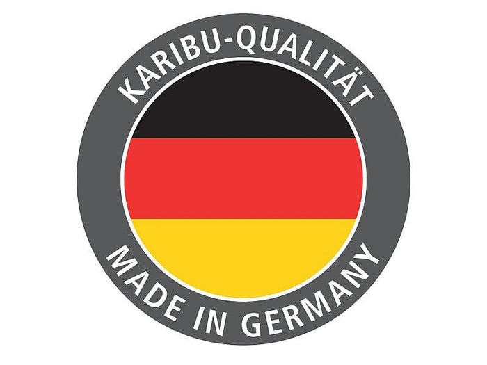 Karibu Saunahaus Mainburg 5 Set A terragrau- 9 kW Bioofen ext. Strg