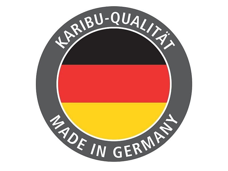 Karibu Saunahaus Mainburg 5 Set B ohne Ofen terragrau