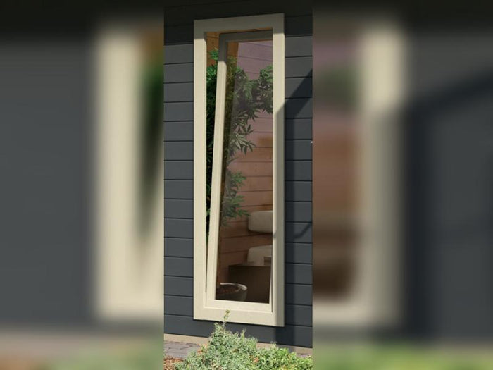 Karibu Saunahaus Mainburg 5 Set B ohne Ofen terragrau