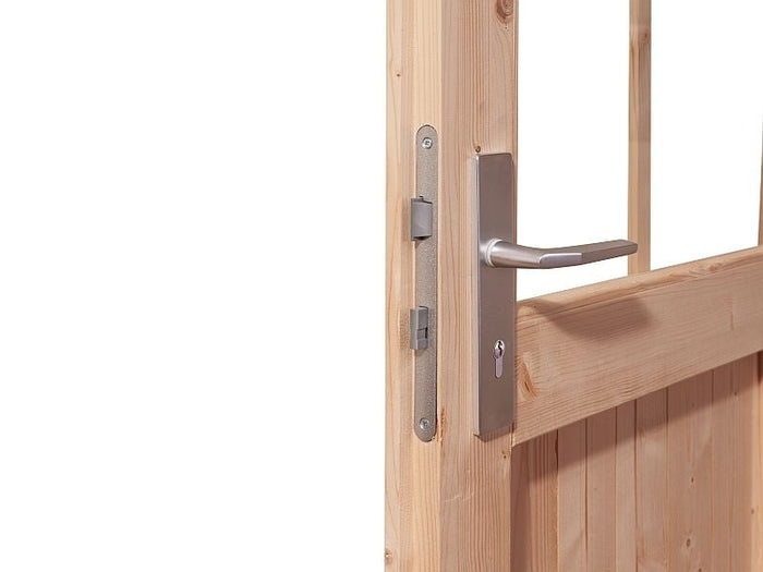 Karibu Saunahaus Mainburg 5 Set B ohne Ofen terragrau