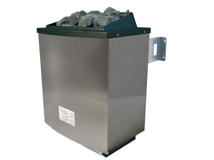 Karibu Saunahaus Miramar schwarz 73 mm inkl. 9 kW Ofen externe Steuerung mit Vorraum