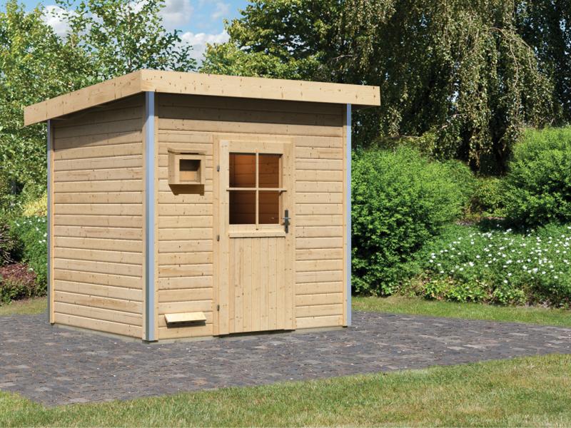 Karibu Saunahaus Norge 38 mm- ohne Ofen- klassische Tür