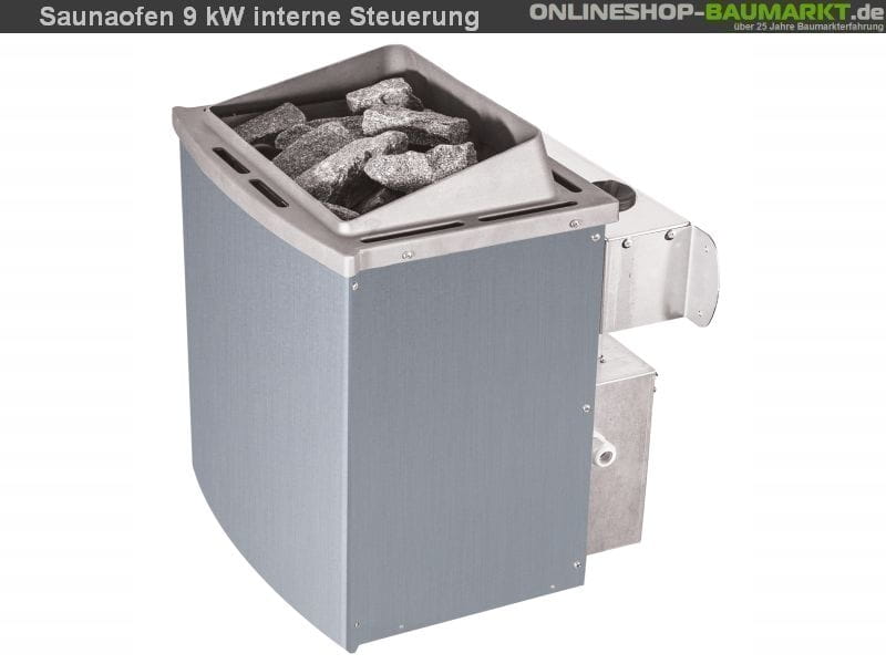 Karibu Saunaofen 9 kW integrierte Steuerung mit Steinen