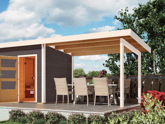 Karibu Schleppdach für Skrollan 2 und 3 in Elfenbeinweiß