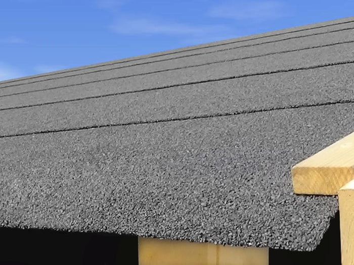 Karibu selbstklebende Bitumendachbahn schwarz 2,5 qm für Satteldachhäuser- 6 Rollen