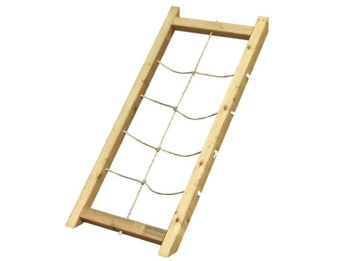 Karibu Spielturm Lotti mit Netzrampe und Rutsche blau