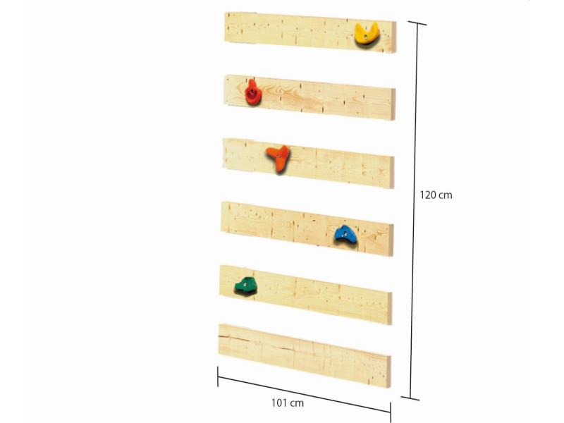 Karibu Spielturm Lotti Satteldach + Doppelschaukel + Anbauplattform + Kletterwand