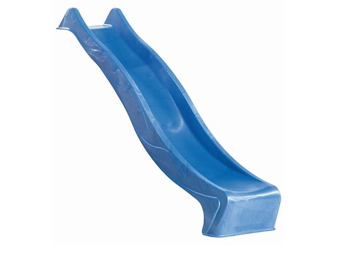 Karibu Spielturm Lotti Satteldach + Rutsche blau + Doppelschaukelanbau Klettergerüst + Anbauplattfor