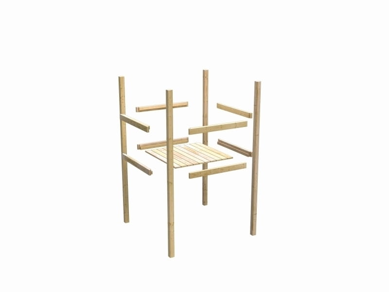 Karibu Spielturm Lotti Set mit Doppelschaukel und Rutsche in rot