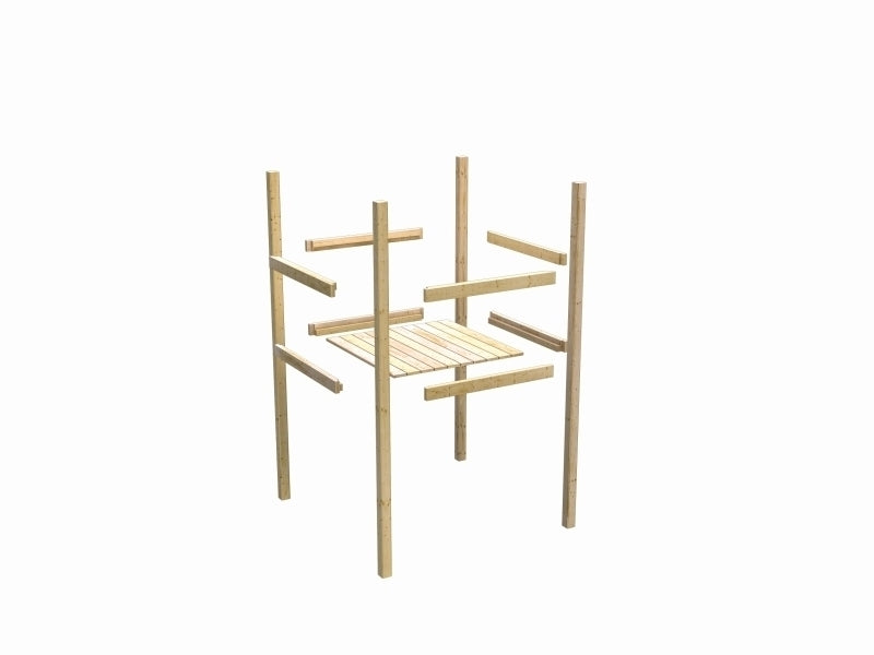 Karibu Spielturm Lotti Set mit Wellenrutsche in rot