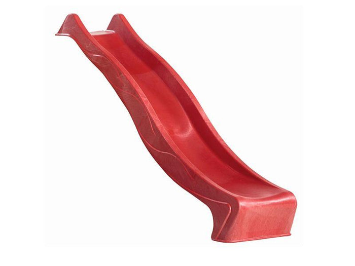 Karibu Spielturm Luis Satteldach + Rutsche rot + Doppelschaukelanbau Klettergerüst