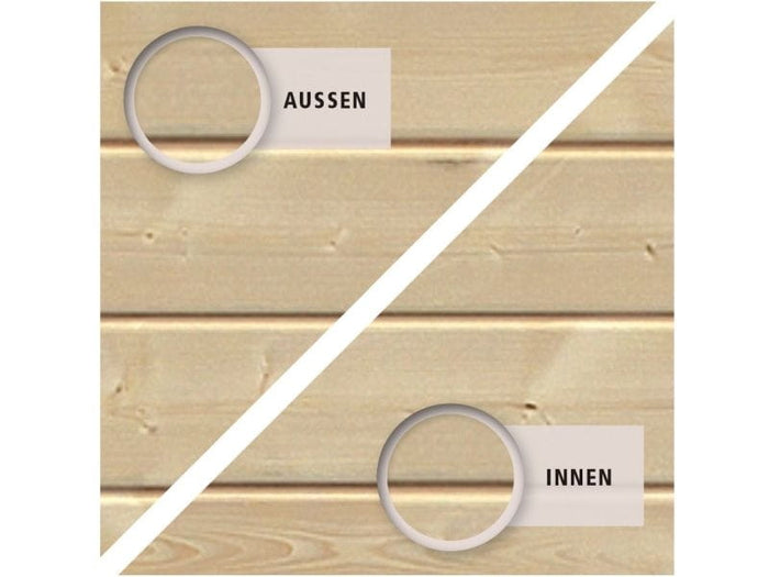 Karibu Stelzenhaus Benjamin natur mit Rutsche in rot