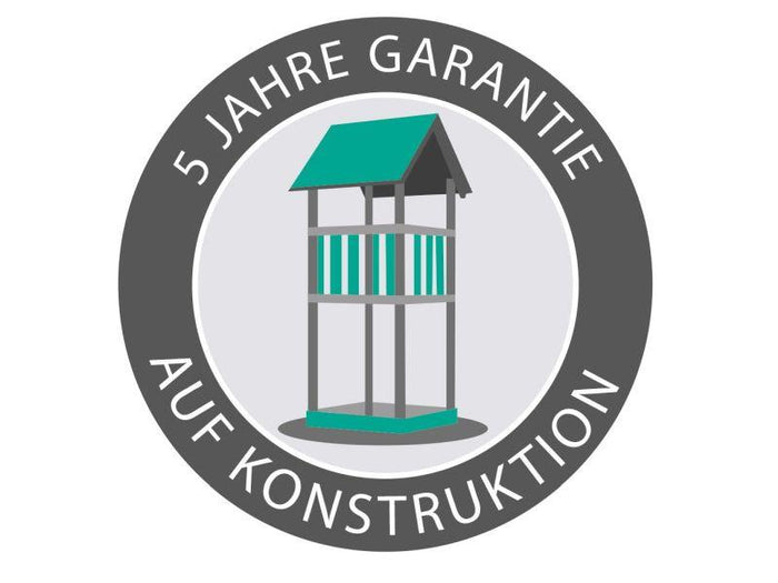 Karibu Stelzenhaus Benjamin naturbelassen + Rutsche rot + Holzrampe