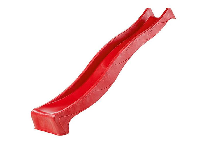 Karibu Stelzenhaus Fidel grau + Rutsche rot + Doppelschaukelanbau + Klettergerüst und Netzrampe