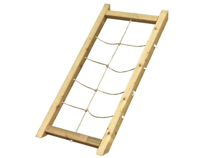 Karibu Stelzenhaus Frieda + Doppelschaukel + Anbauplattform + Netzrampe