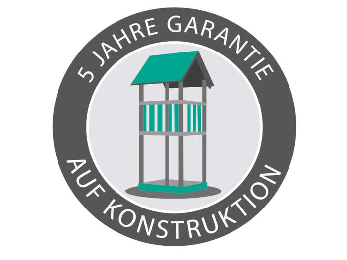 Karibu Stelzenhaus Frieda + Doppelschaukelanbau Klettergerüst + Netzrampe