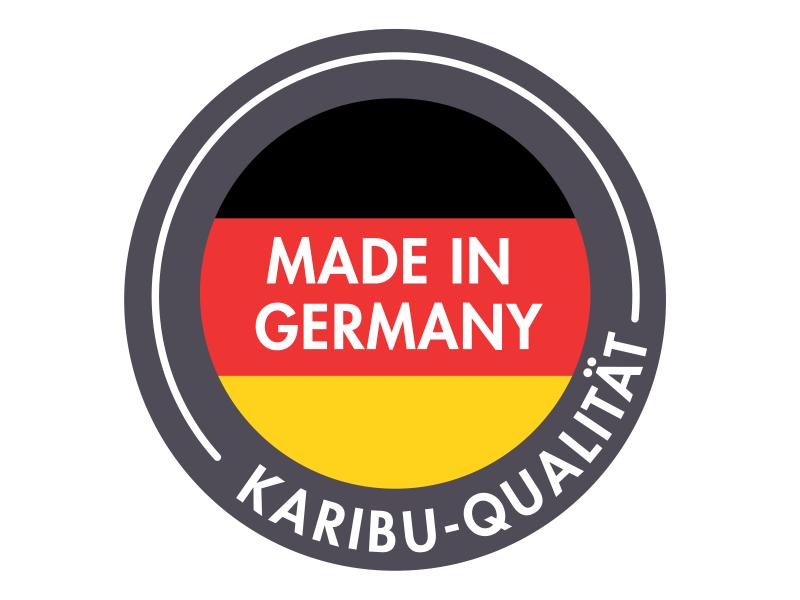 Karibu Studio Dice 1 natur 38 mm,  inkl. Fußboden und selbstklebende Dachfolie