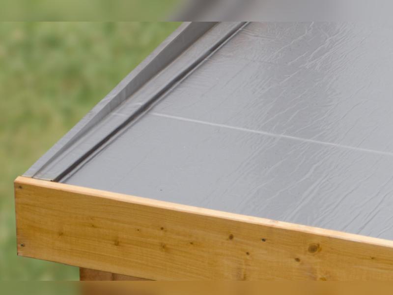 Karibu Studio Dice 1 natur 38 mm,  inkl. Fußboden und selbstklebende Dachfolie