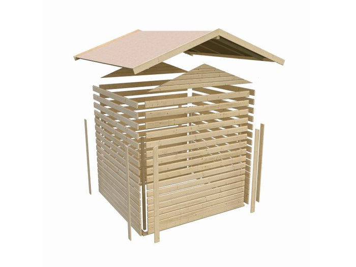 Karibu Verkaufshaus Gr. 2 natur 19 mm