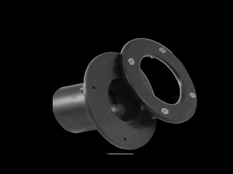 Kunststoff Fallrohrset F4 mit Einlaufstutzen dunkelgrau DN75, Dachhöhe bis 350 cm