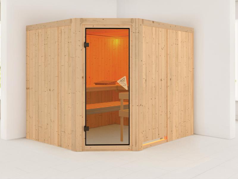 Malin - Karibu Sauna ohne Ofen - ohne Dachkranz -