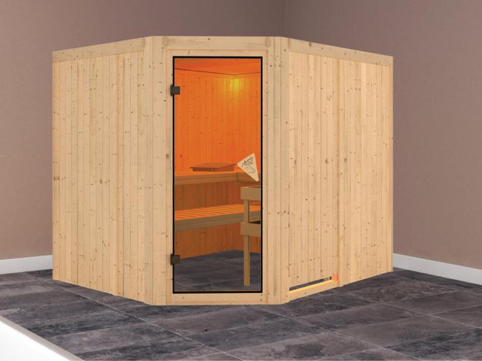 Malin - Karibu Sauna ohne Ofen - ohne Dachkranz -