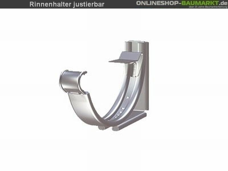 Metall-Dachrinne dunkelgrau Satteldach 400 cm