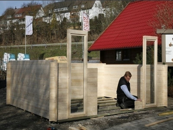 Montage WPC Gartenhaus Linia 2020 inkl. Dachrinnenset