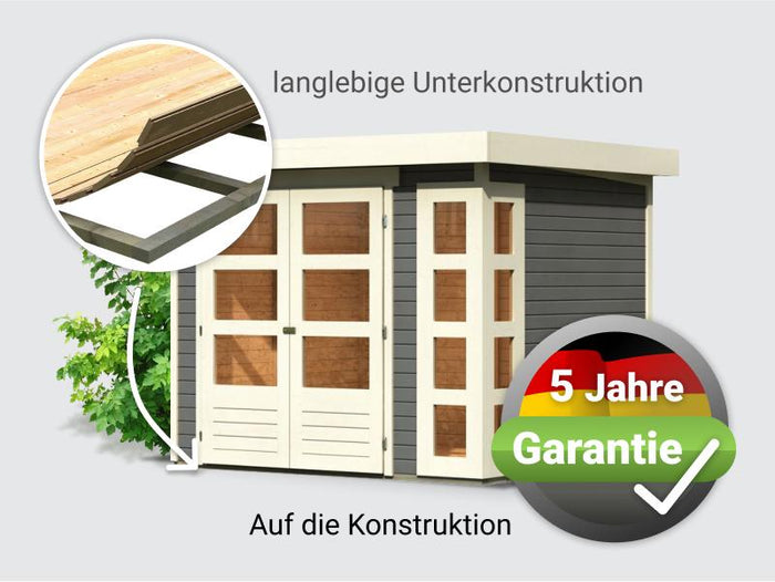 Osb smart choice Gartenhaus Kerken 3 terragrau inkl. Fußboden