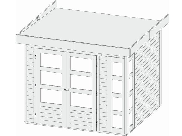 Osb smart choice Gartenhaus Kerken 3 terragrau inkl. Fußboden