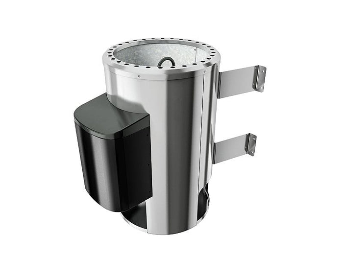 Tonja - Karibu Sauna Plug & Play 3,6 kW Ofen, ext. Steuerung - ohne Dachkranz - Moderne Saunatür