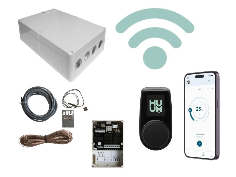 Karibu Bio-Kombiofen 9,0 kW externe WiFi Steuerung und Steine