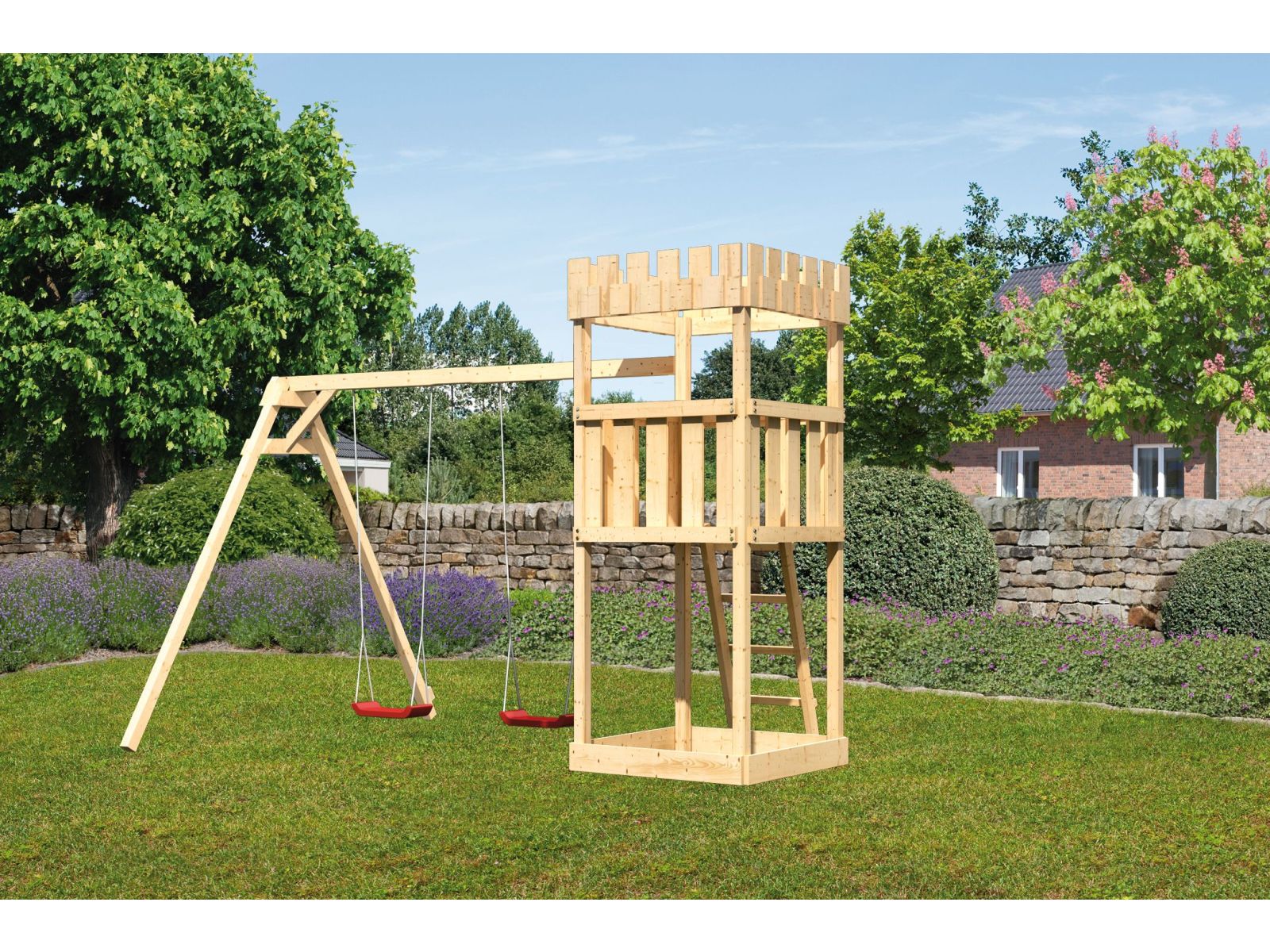 Karibu Ritterburg Löwenherz + Doppelschaukel