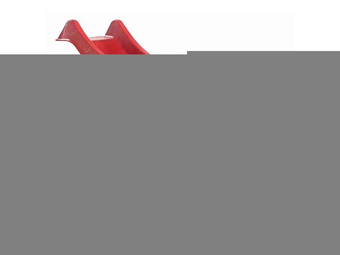 Karibu Spielturm Anna + Rutsche rot + Doppelschaukelanbau Klettergerüst + Anbauplattform