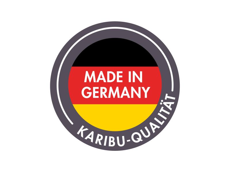 Karibu Saunahaus Monterey, schwarz , ohne Ofen, inkl. Séparée im Vorraum, 73 mm