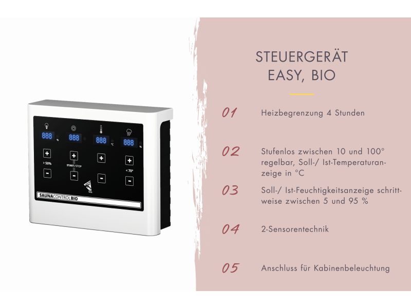 Karibu Saunahaus Arcadia, schwarz, 73 mm -inkl. 9 kW Bioofen ext. Steuerung