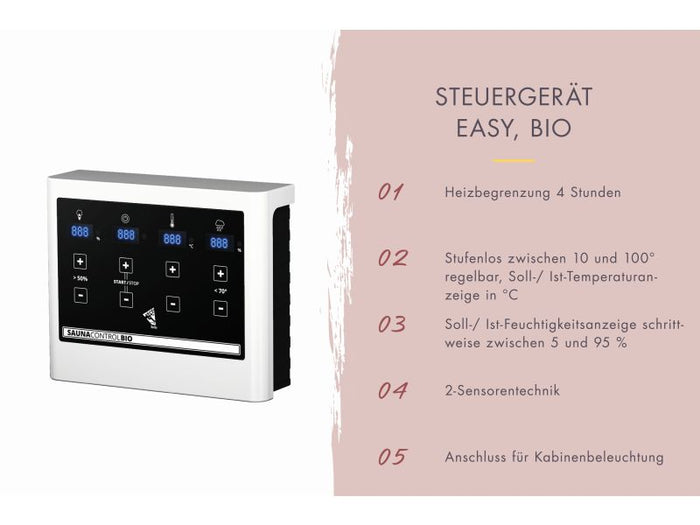 Karibu Saunahaus Arcadia, schwarz, 73 mm -inkl. 9 kW Bioofen ext. Steuerung