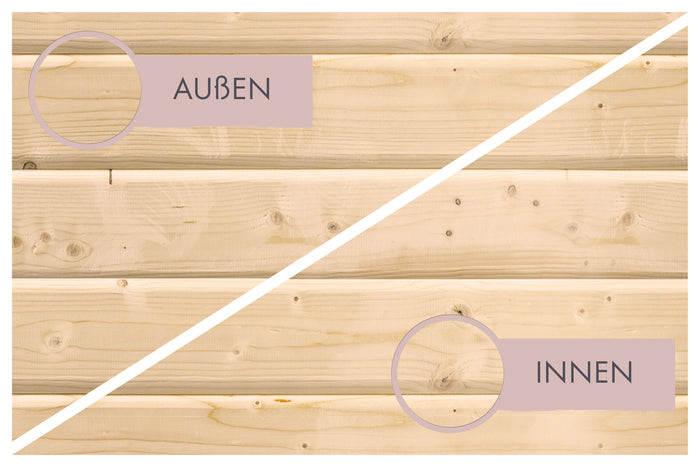 Karibu Sauna Yuma 38 mm, inkl. 9 kW Ofen integr. Steuerung