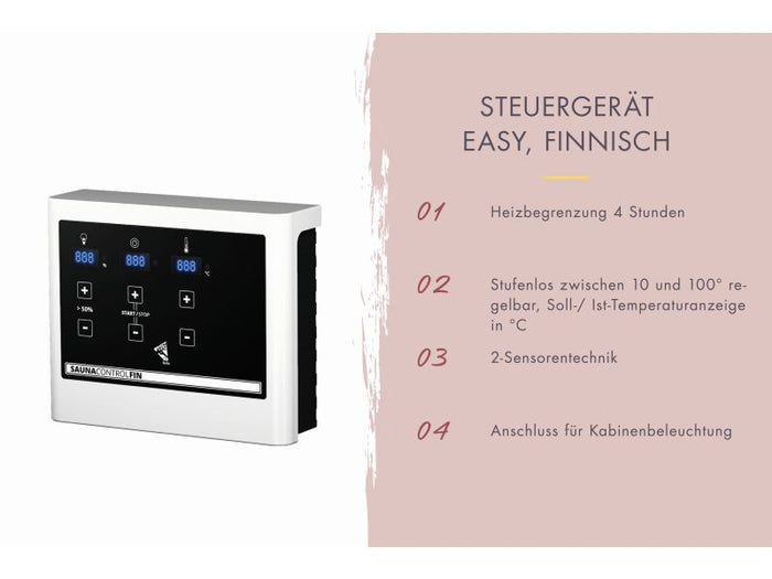 Karibu Hybrid Saunahaus Ares 2, anthrazit/graualuminium, inkl. 9 kW Ofen ext. Steuerung