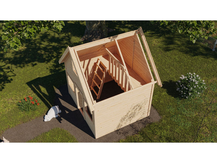 Karibu Spielhaus Kalle, naturbelassen