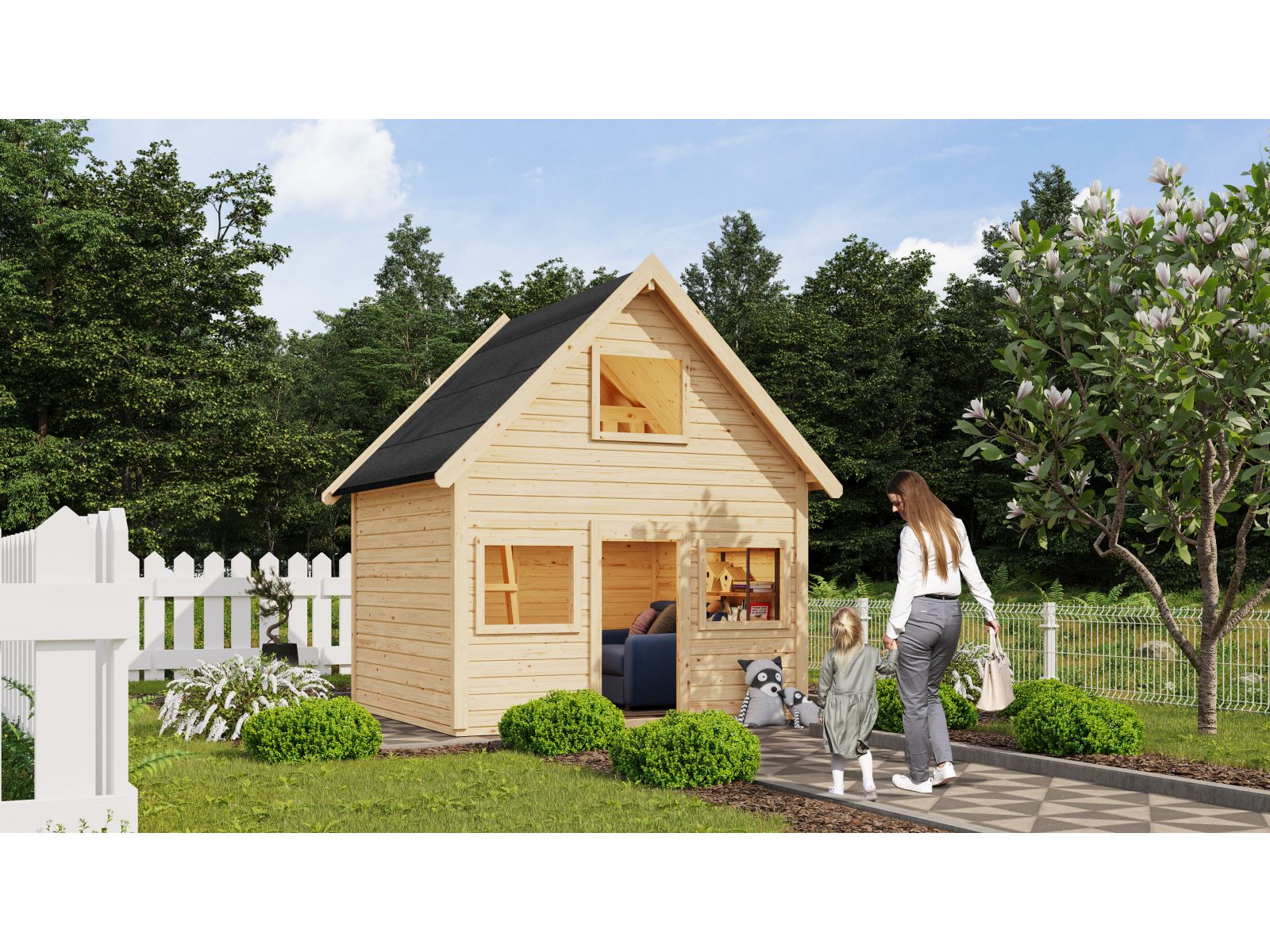 Karibu Spielhaus Kalle, naturbelassen