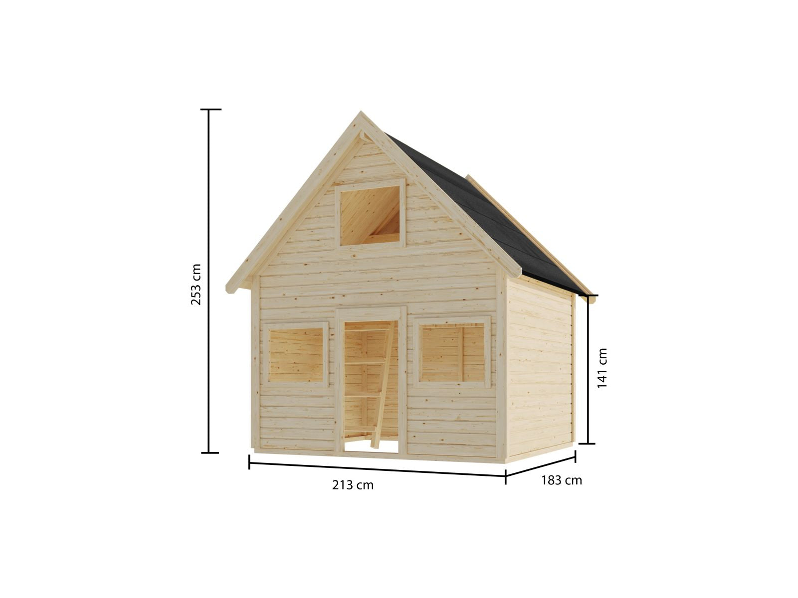 Karibu Spielhaus Kalle, naturbelassen