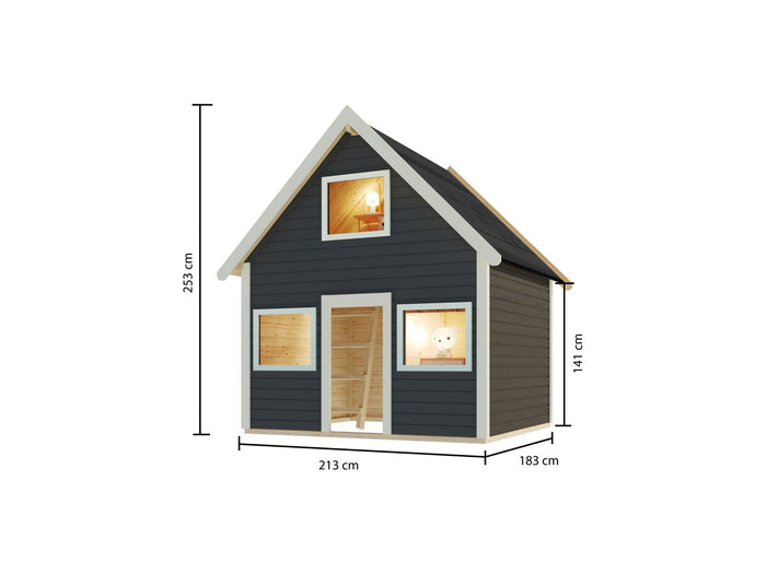 Karibu Spielhaus Kalle, terragrau