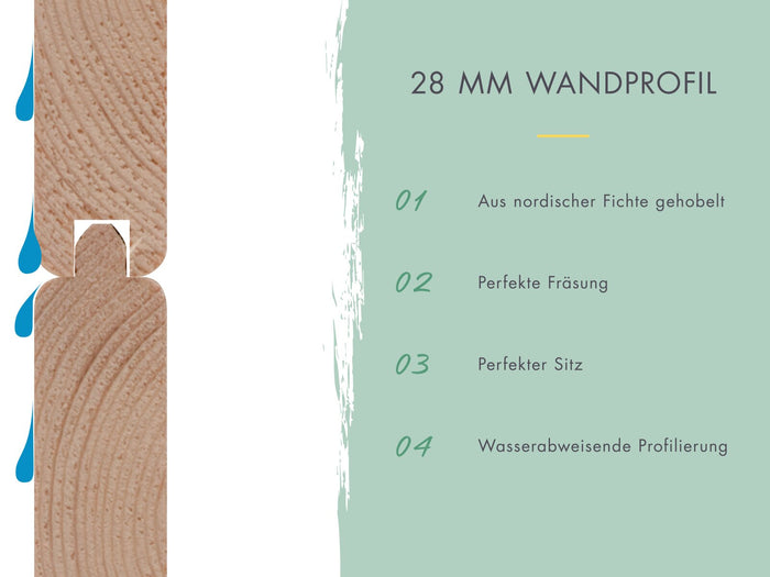 Karibu Hybrid Gartenhaus Pluto 3 A, naturbelassen/graualuminium, 28 mm