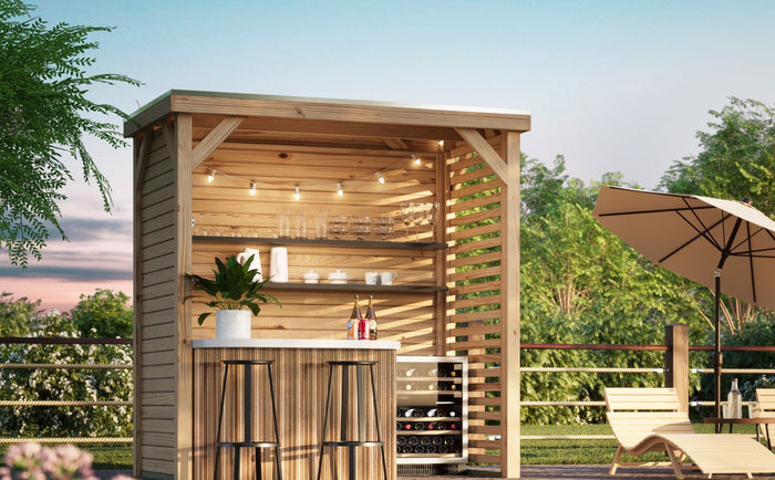 Karibu Pavillon Cubeco halb, natur