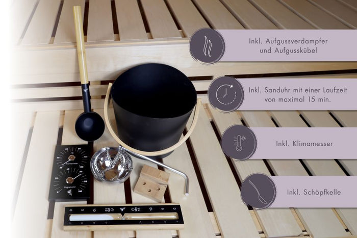 Karibu Saunazubehör-Set Premium 5-teilig
